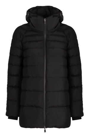 Hooded full-zip down jacket-0