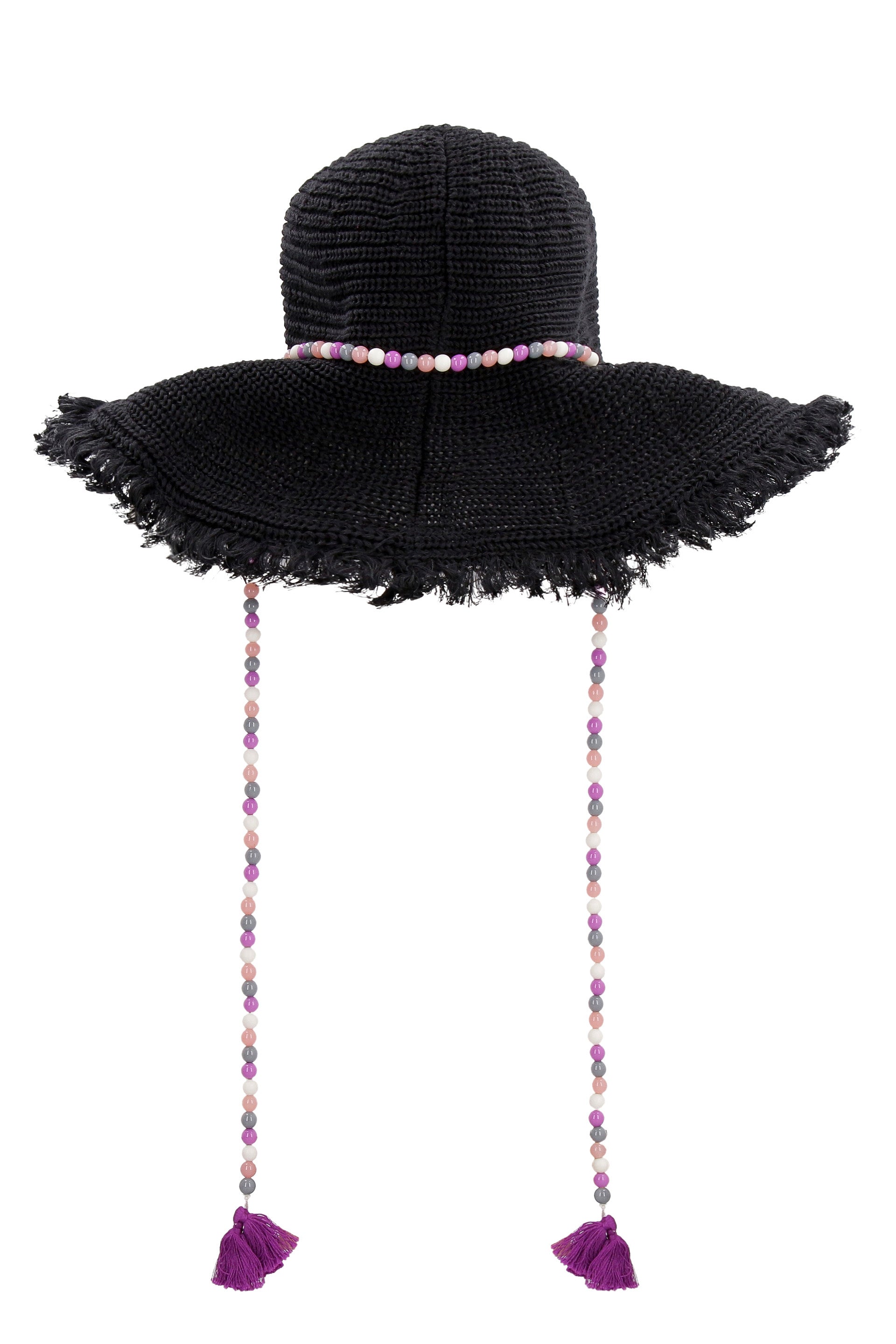 PALM ANGELS/ストライプバケットハット Palm Angels - Wide-brimmed straw hats black - The Corner
