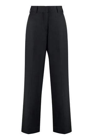 Wool blend trousers-0