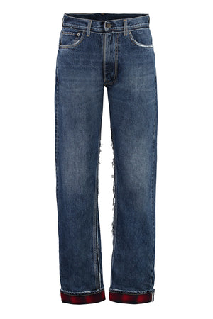 5-pocket straight-leg jeans-0