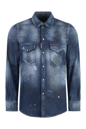 Fashion Western denim shirt-0