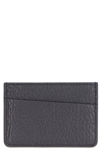 Pebbled calfskin card holder