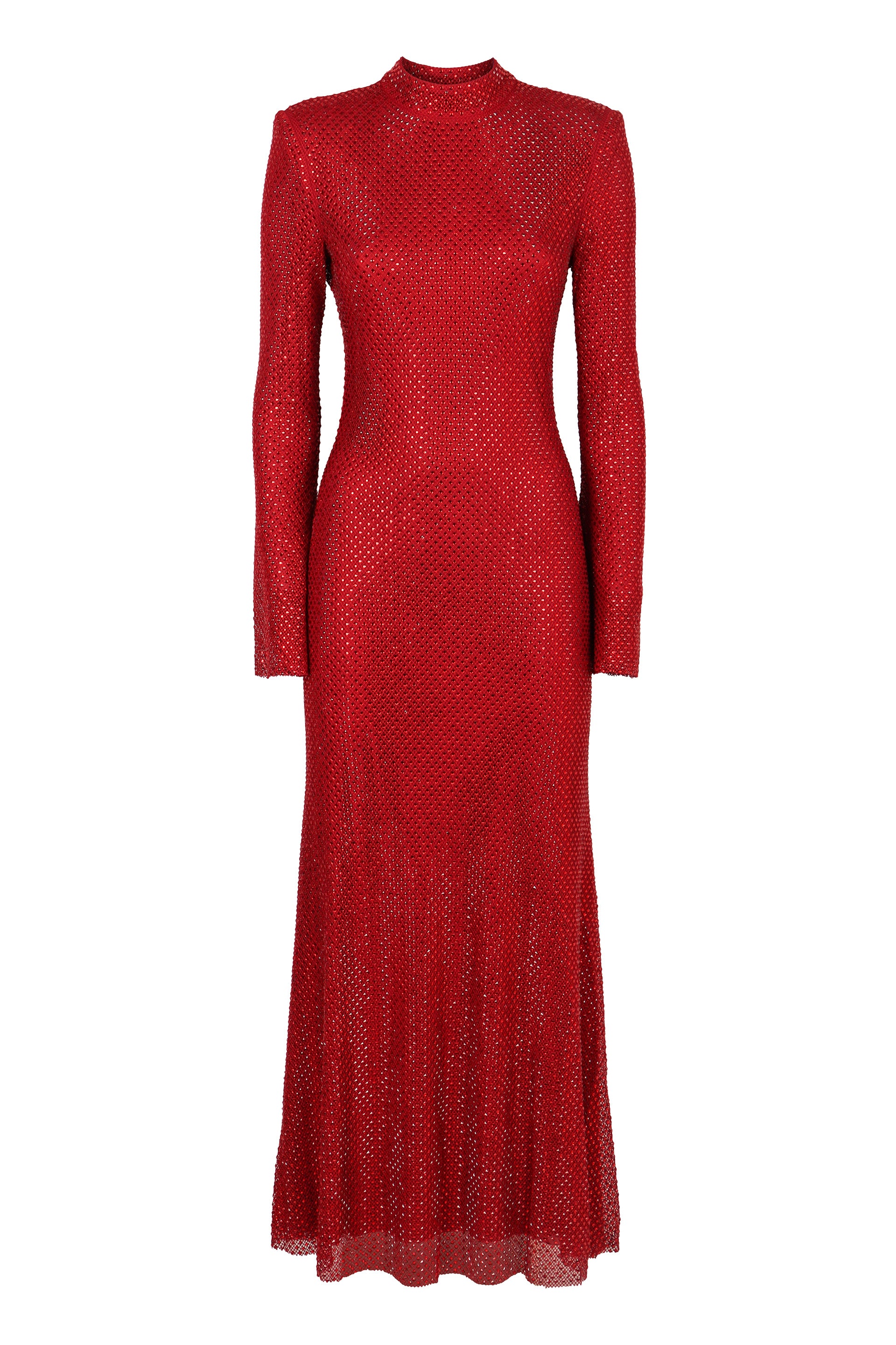 Self-Portrait - Rhinestone dress red - The Corner