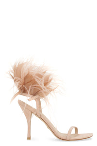 Plume suede sandals