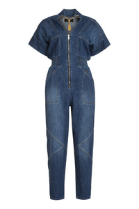 Long denim jumpsuit