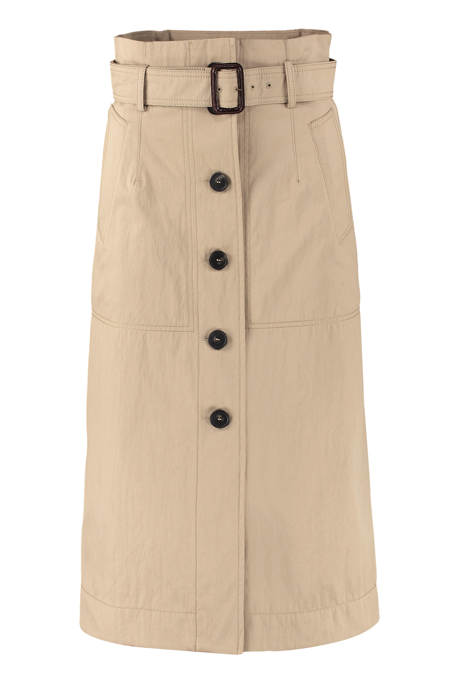 Weekend Max Mara - Vanda cotton skirt Beige - The Corner