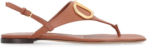 Valentino Garavani - Leather thong-sandals-1