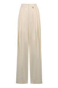 High-waist wide-leg trousers