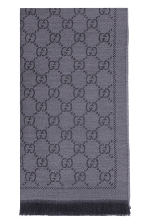 Wool GG jacquard scarf-1