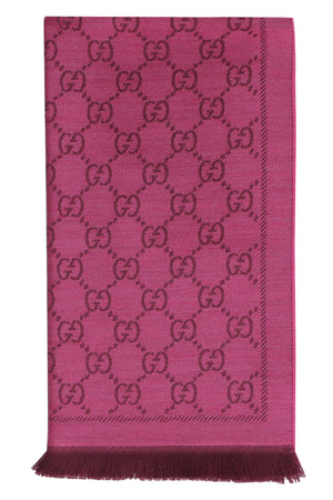 Wool GG jacquard scarf-1