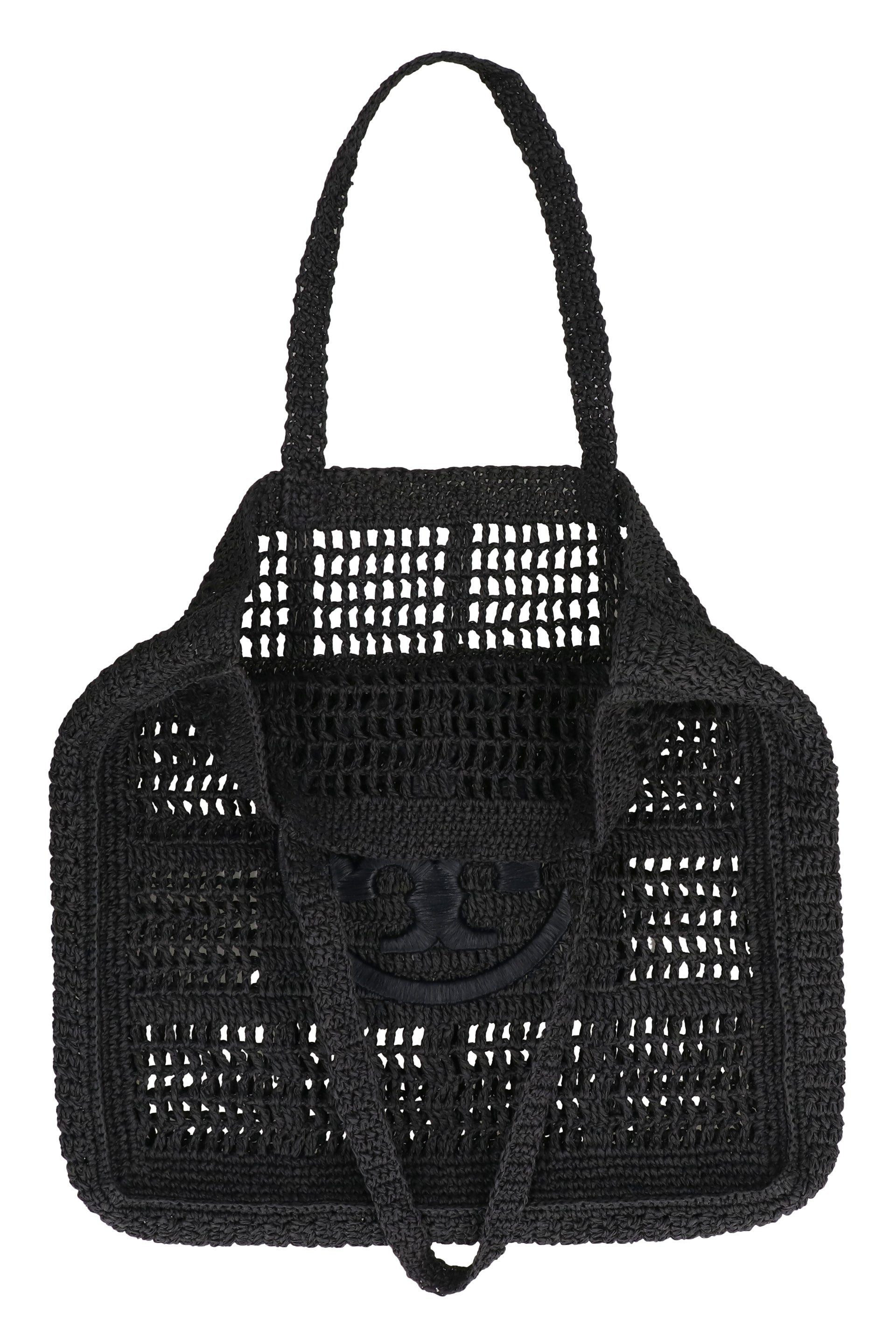 Tory Burch Ella Logo-Embroidered Crochet Tote Bag