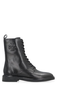 Leather lace-up boots