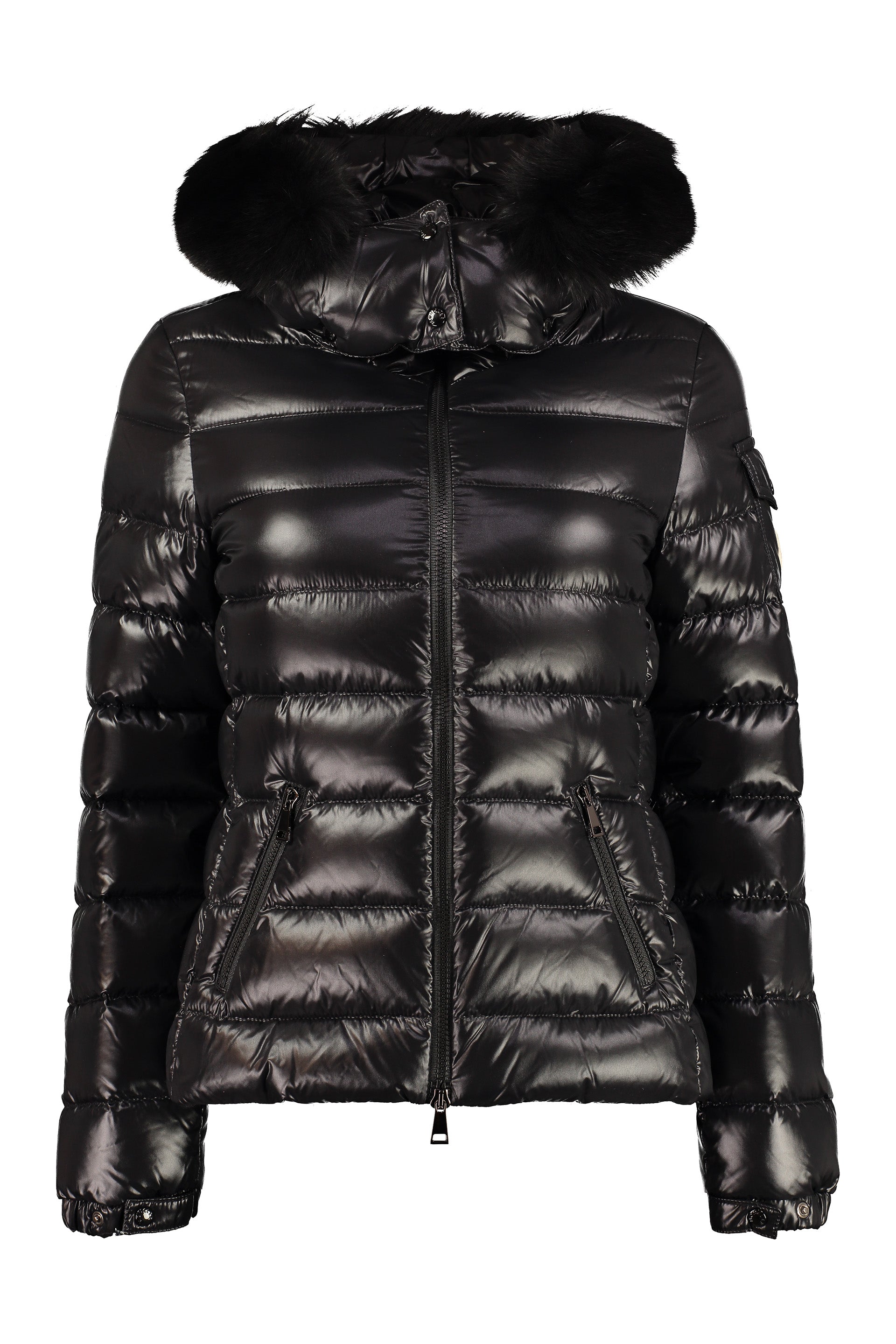 Moncler - Badyfur fur hood down jacket black - The Corner