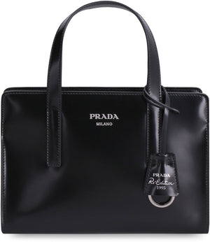 Black Prada Re-edition Saffiano Leather Mini Bag