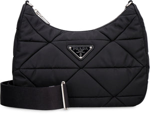 Prada Re-Edtion Nylon Quilted Black Triangle Logo Crossbody Bag