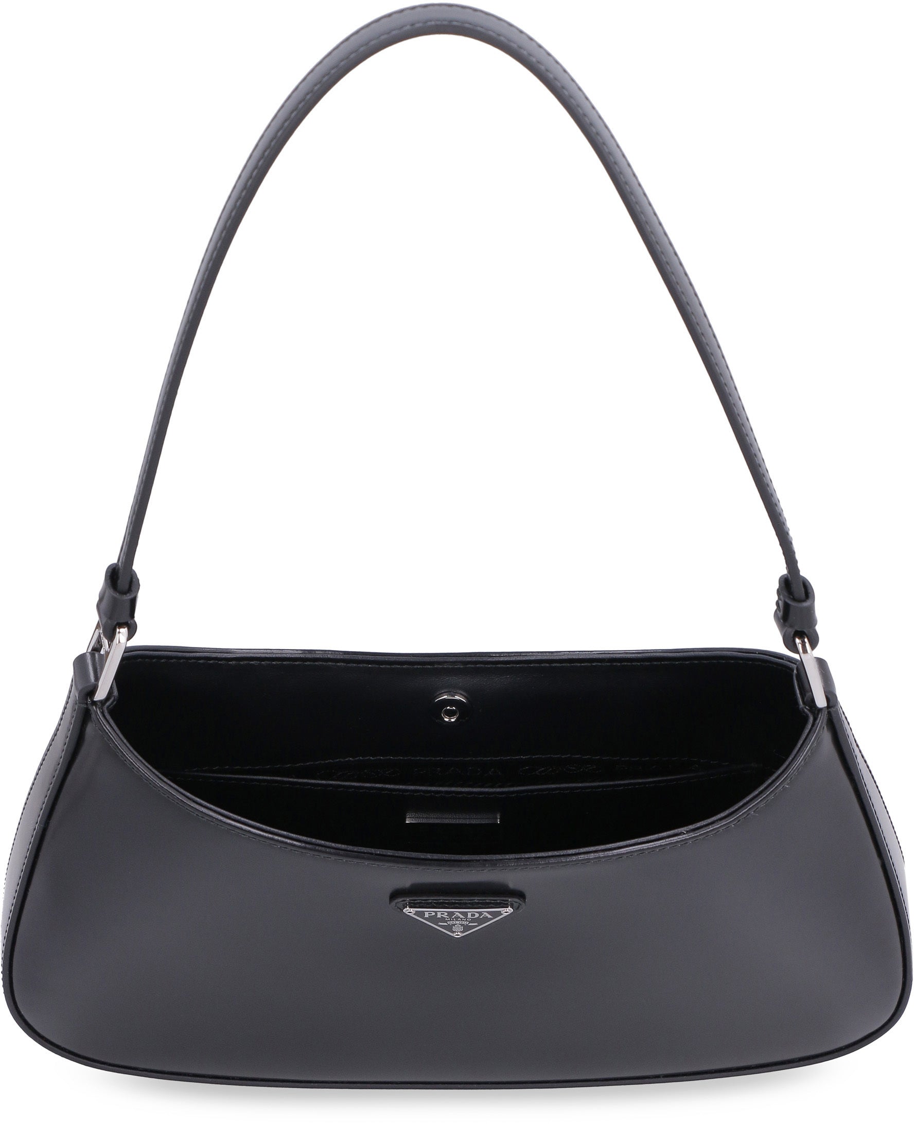 Cleo leather handbag Prada Black in Leather - 33398020