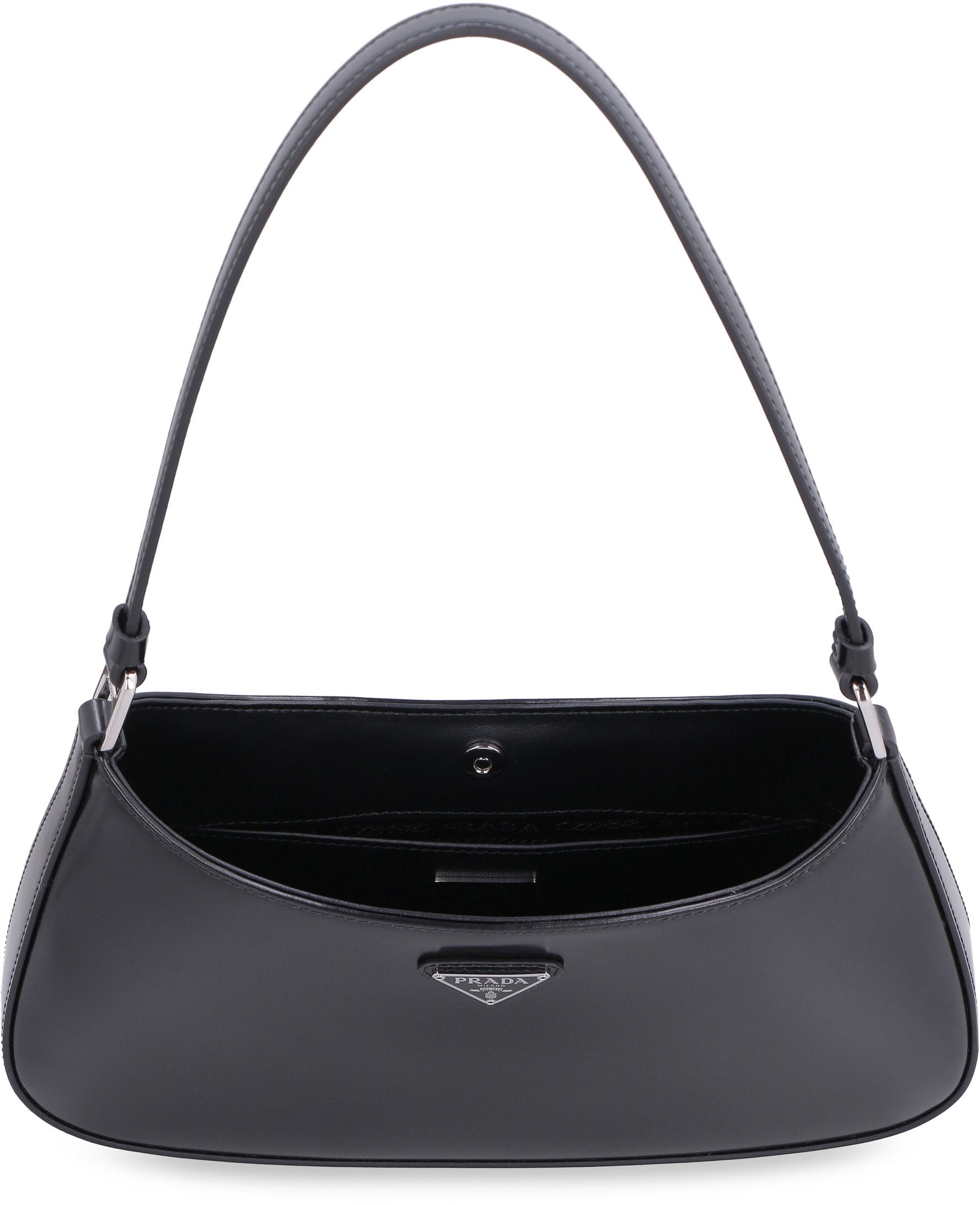 Prada Black Box Calf Leather Cleo Shoulder Bag - Yoogi's Closet