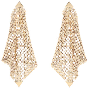 Pixel Metal mesh earrings-1