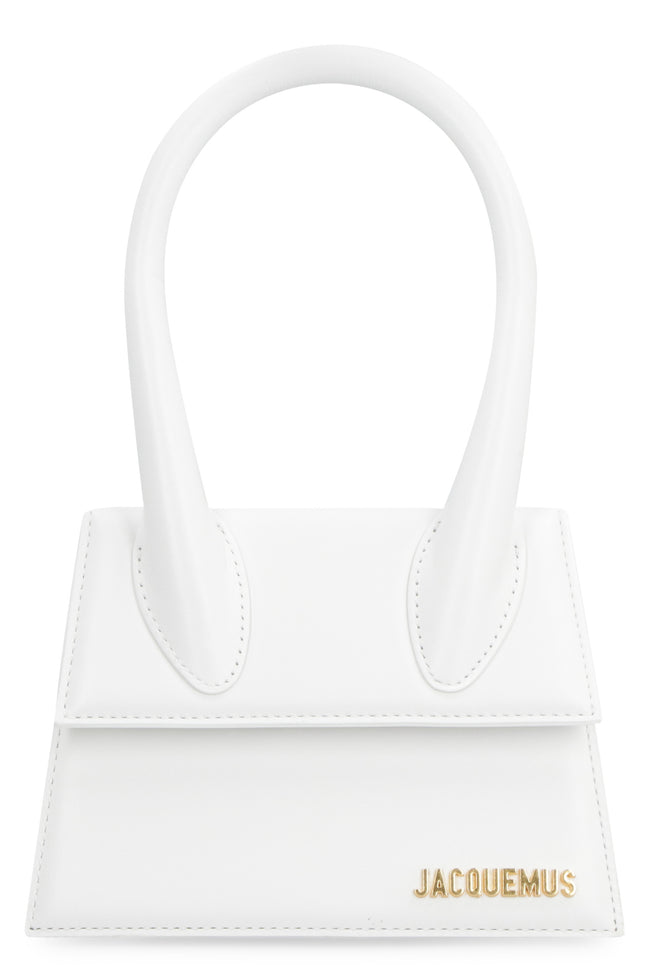 Jacquemus Le Chiquito Moyen Croc Embossed Bag in White