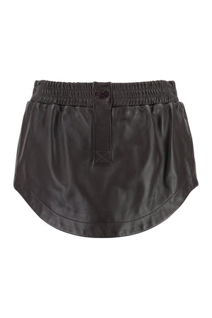 Rooney leather mini skirt-0