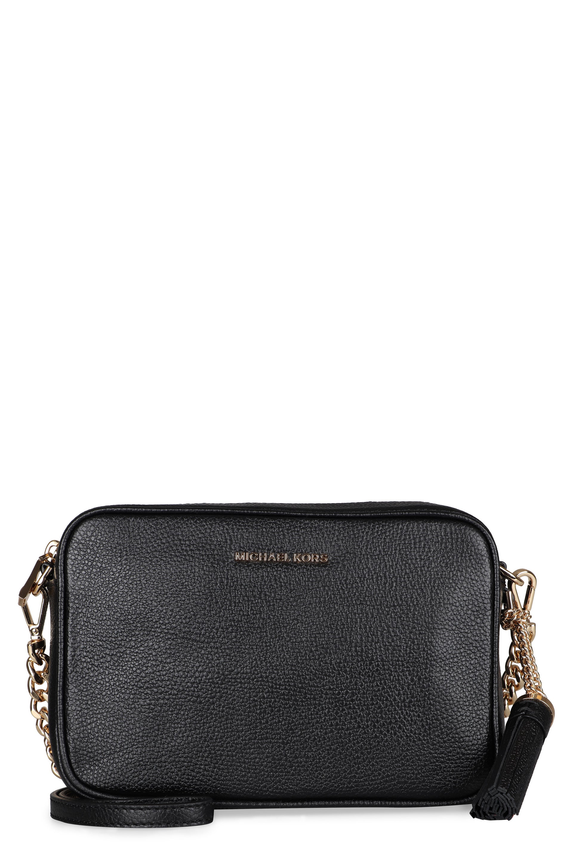 MICHAEL Michael Kors Ginny Leather Camera Cross Body Bag, Black at