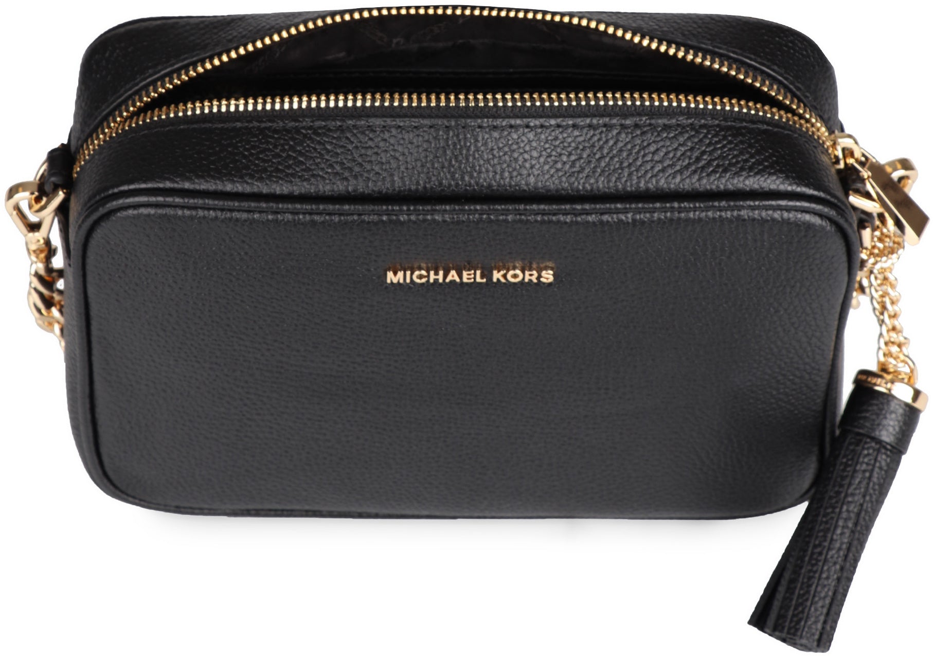 MICHAEL Michael Kors Ginny Leather Camera Cross Body Bag, Black at