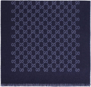 Wool GG jacquard scarf-1