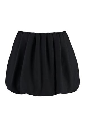 Crepe mini skirt-0