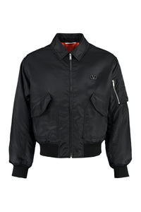 Nylon bomber jacket