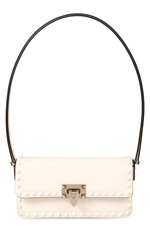 Small Rockstud23 Smooth Calfskin Shoulder Bag for Woman in Ivory