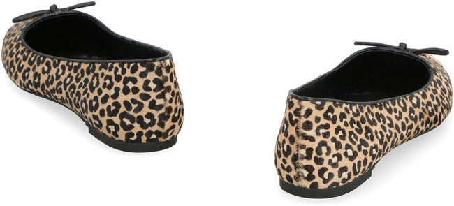 FERRAGAMO Siwar leopard-print calf hair flats