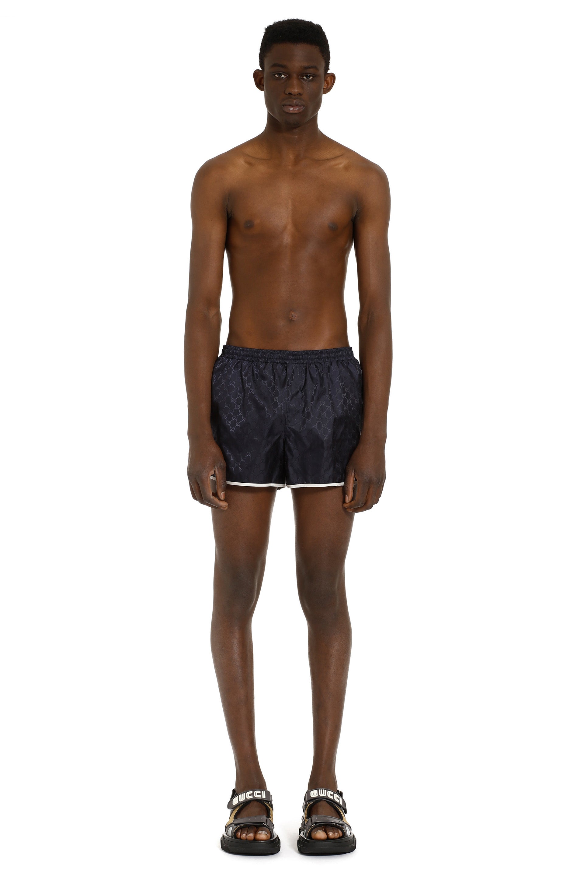 Gucci GG Nylon Swim Shorts in Blue for Men