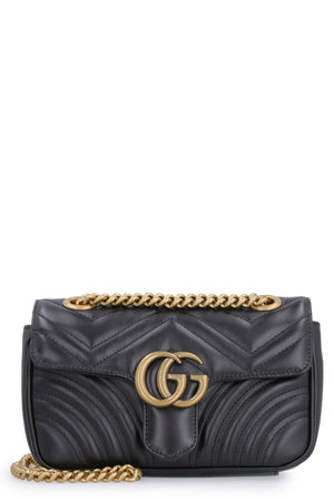 Gucci GG Marmont Leather Shoulder Bag Black