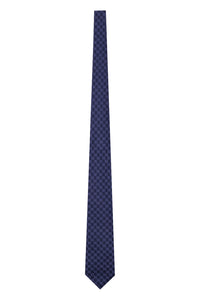 Logo-jacquard silk tie