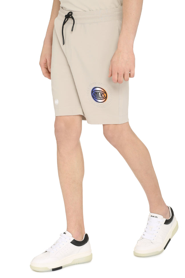 BOSS - BOSS x NBA - Logo print sweatshorts Beige - The Corner