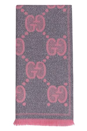 Wool GG jacquard scarf-1