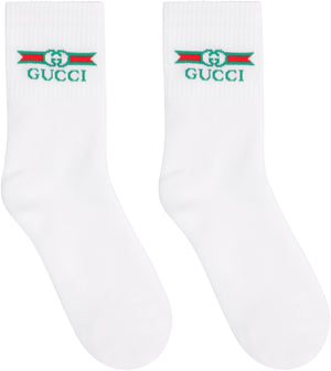Cotton-blend socks with logo-1