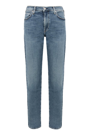 5-pocket straight-leg jeans-0