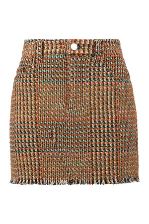 Wool mini skirt-0