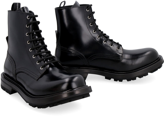 Wander leather combat boots