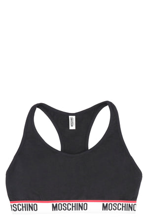 Moschino - Logoed elastic top bra black - The Corner