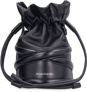 Alexander McQueen - The Soft Curve leather bucket bag black - The Corner