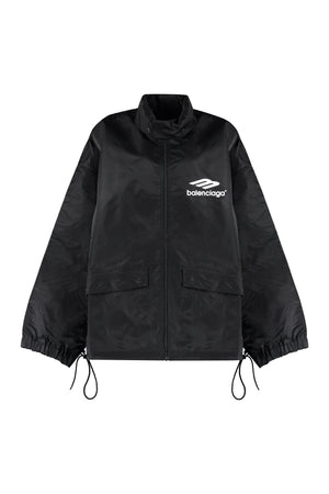 Balenciaga - Logo embroidery windbreaker black - The