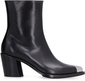 Punk leather ankle boots-1