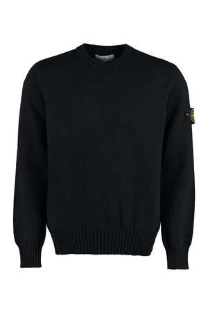 Stone Island - Cotton blend crew-neck sweater black - The Corner