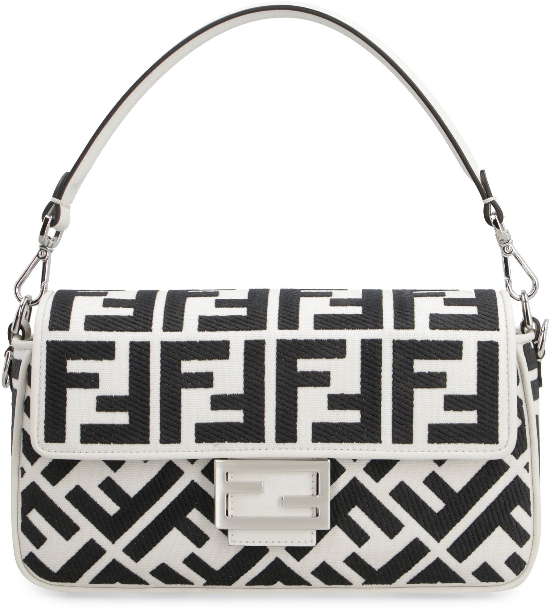 Fendi Baguette Bag In FF Motif Canvas Multicolor