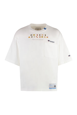 T-shirt in cotone con stampa-0