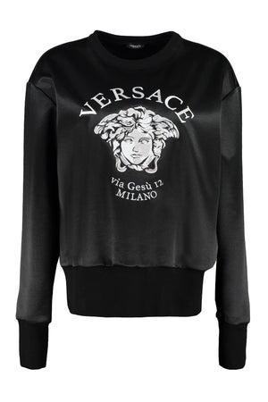 Logo embroidery sweatshirt-0