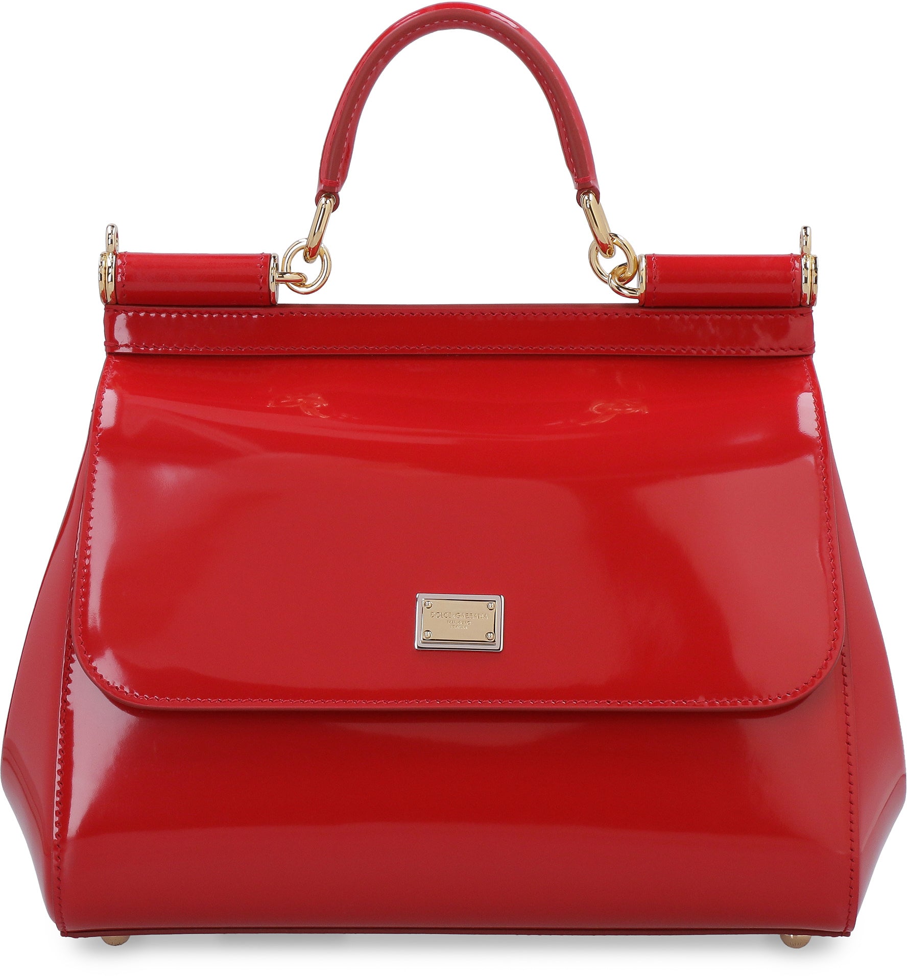 DOLCE & GABBANA: Sicily bag in patent leather - Red  Dolce & Gabbana  clutch EB0003A1067 online at