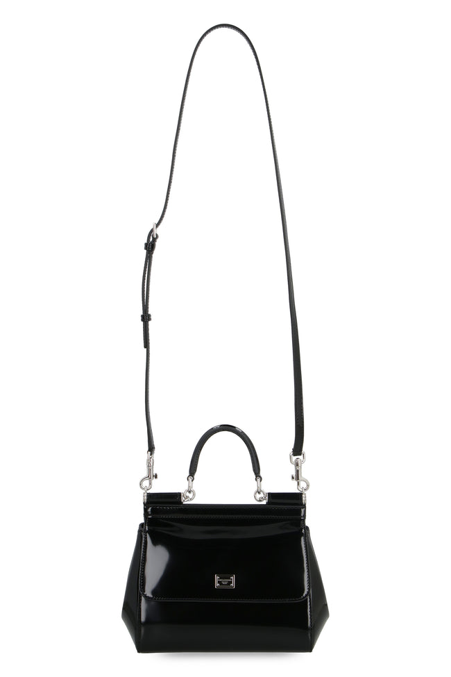 X Kim Sicily Small PVC Shoulder Bag in Black - Dolce Gabbana